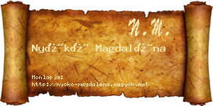 Nyókó Magdaléna névjegykártya
